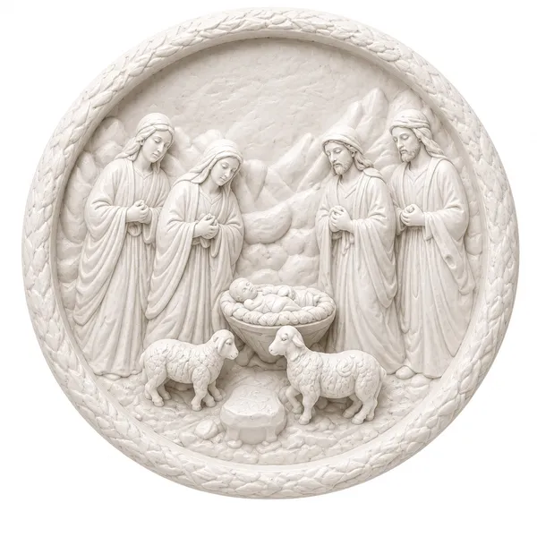 Nativity_Relief_Plaque_Four_Figures_Diy_Paint_Craft_Art_Arrow_2