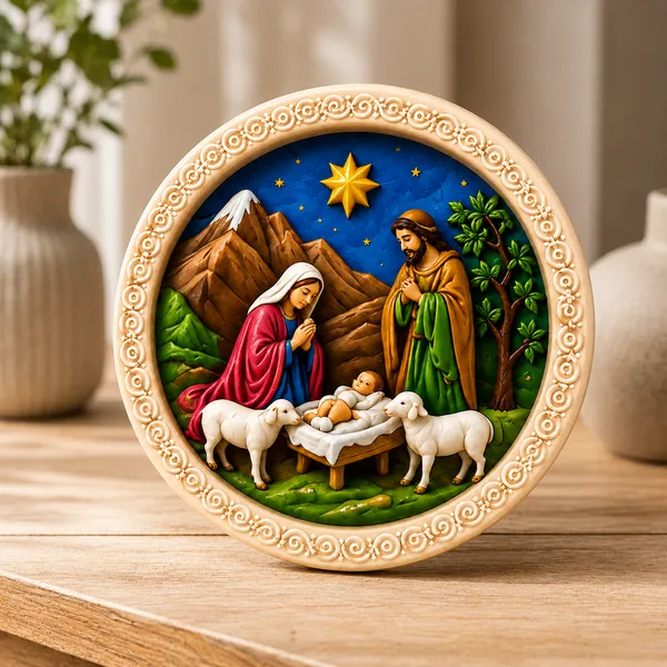Nativity_Landscape_Round_Plaque_Diy_Paint_Craft_Art_Arrow_1