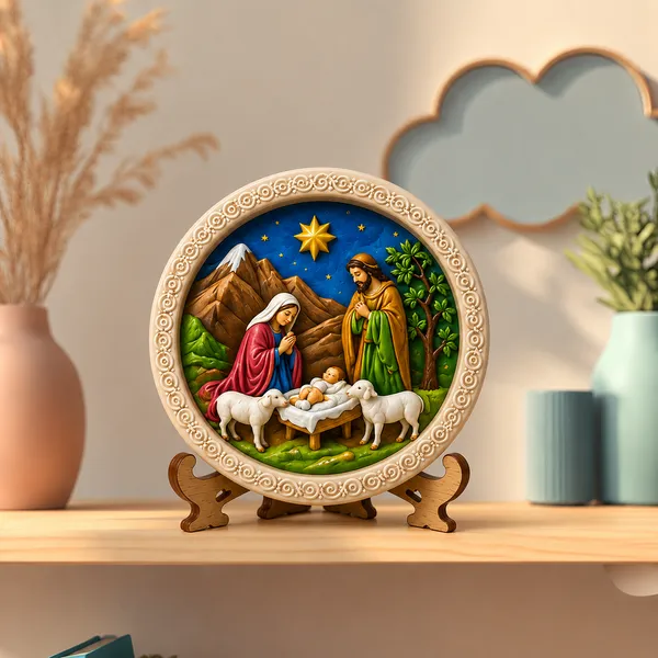 Nativity_Landscape_Round_Plaque_Diy_Paint_Craft_Art_Arrow_1