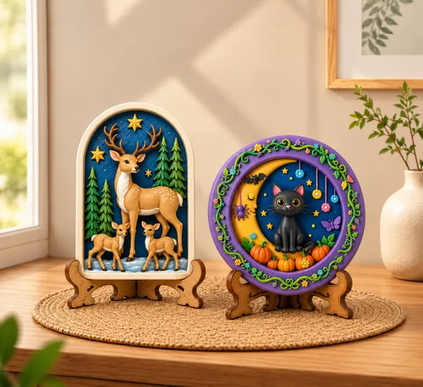 Diy_Pop_Toys_Kit_Deer_Forest_Cat_Moon_Designs