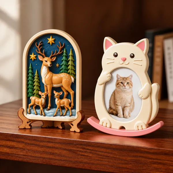 Diy_Pop_Toys_Kit_Deer_Family_Art_Cat_Photo_Frame