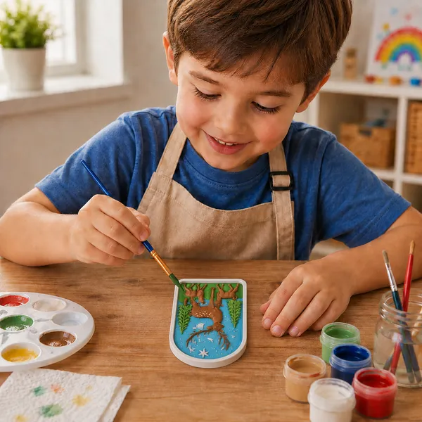 Diy_Pop_Toys_Kit_Deer_Family_Art_Cat_Photo_Frame