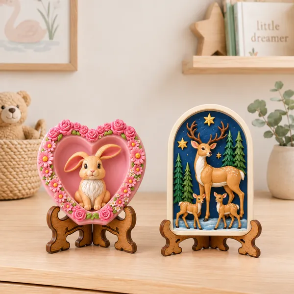 Diy_Pop_Toys_Kit_Bunny_Heart_Deer_Family_Art