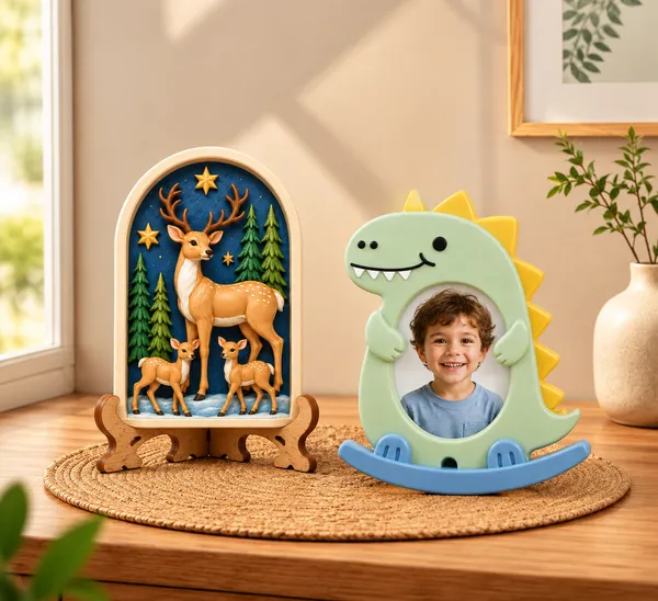 Diy_Pop_Toys_Kit_Deer_Family_Art_Dinosaur_Photo_Frame