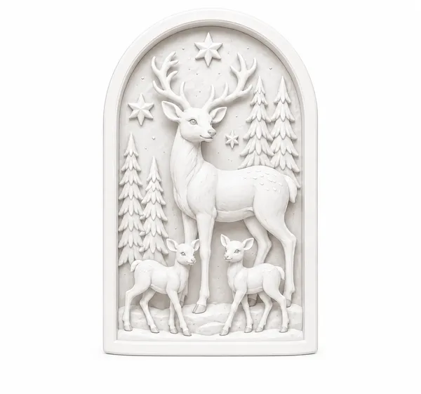 Diy_Pop_Toys_Kit_Deer_Family_Art_Dog_Photo_Frame
