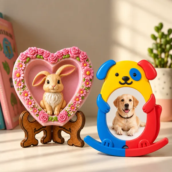 Diy_Pop_Toys_Kit_Floral_Bunny_Heart_Dog_Photo_Frame