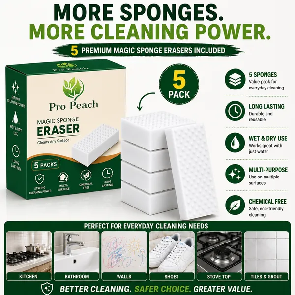 White_Everyday_Cleaning_Magic_Sponge_Erasers_5_Pack