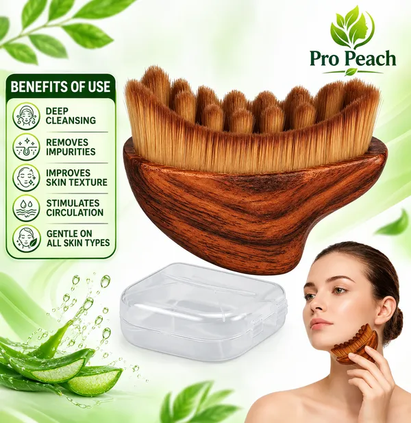 Pro_Peach_Wooden_Lymphatic_Contour_Face_Brush