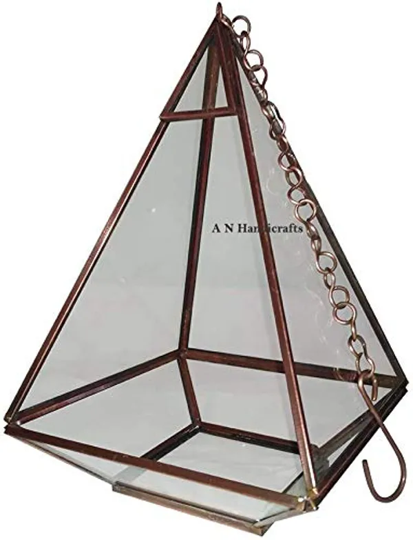Anbw_Handicraft_Glass_And_Metal_Triangular_Tower_Terrarium_For_Small_Indoor_Plants_16_5x16_5x27_Cm
