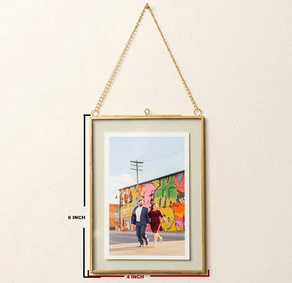Anbw_Handicraft_Steel_And_Glass_Wall_Mounted_Oblong_Photo_Frame_With_2_Sides_Glass_Golden_4x6_Inch