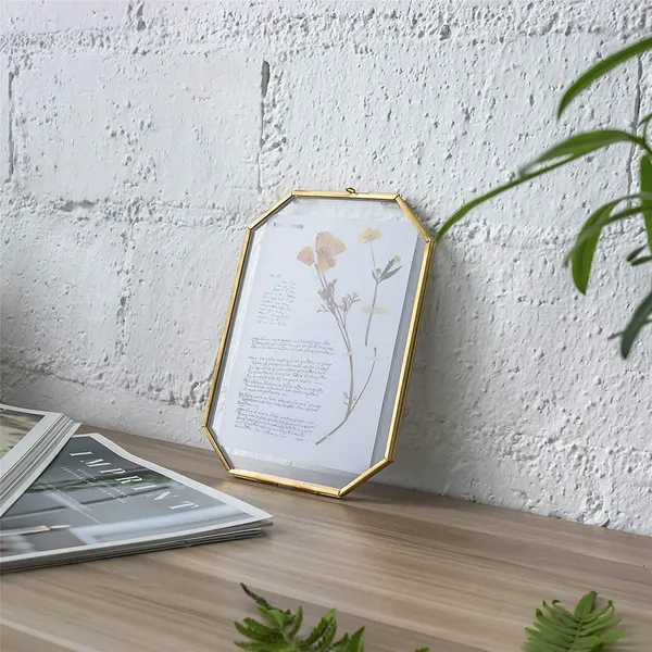 Handicrafts_Metal_Glass_Octagonal_Hanging_Photo_Frame_Wall_Mounted_Photo_Frame_Flower_Plant_Display_Frame_For_Wall_With_2_Sides_Glass_Size_4x6_Inch_Golden