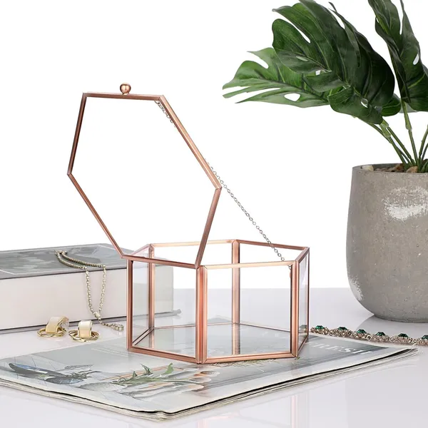 Metal_Glass_Vintage_Hexagon_Jewelry_Organizer_Box_Brown
