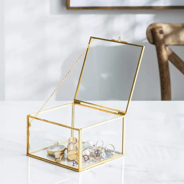 Brass_Glass_Vintage_Square_Keepsake_Jewelry_Organizer_Box_Gold