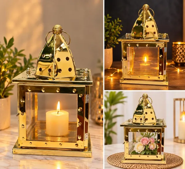 Anbw_Handicraft_Metal_Tealight_Candle_Lantern_Holder_For_Christmas_Diwali_Home_Decor_Table_Centerpiece_Festive_Gifting_5_5x5_5x9_Inch_Gold