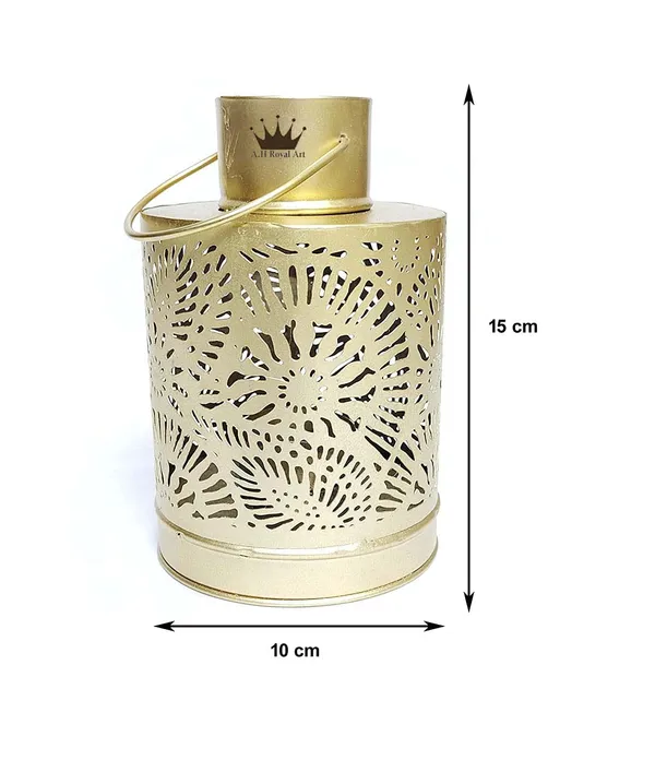 Anbw_Handicraft_Decorative_Metal_Table_Top_And_Hanging_Lantern_Tealight_Candle_Holder_For_Home_Decor_Items_Free_Tealights_10x10x15_Cm_Golden