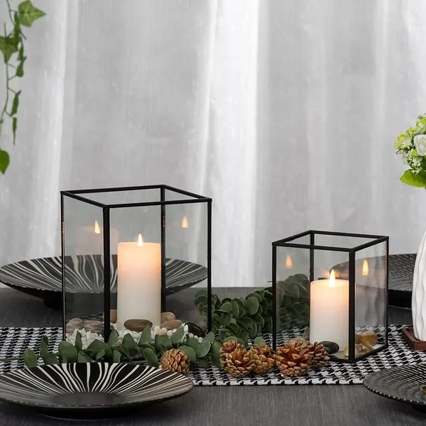 Anbw_Handicraft_Metal_Glass_Tealight_Candle_Votive_Holder_For_Christmas_Diwali_Home_Decor_Table_Centerpiece_Festive_Gifting_Size_2_5x2_5x3_Inch_Black