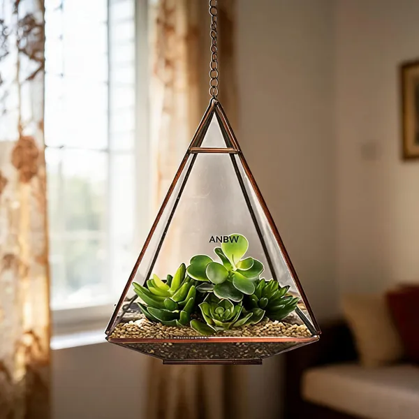 Gold_Glass_Metal_Triangular_Tower_Terrarium_For_Indoor_Plants