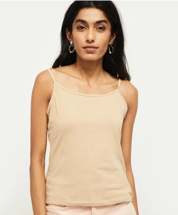 Beige_Cotton_Solid_Sleeveless_Camisole_For_Women