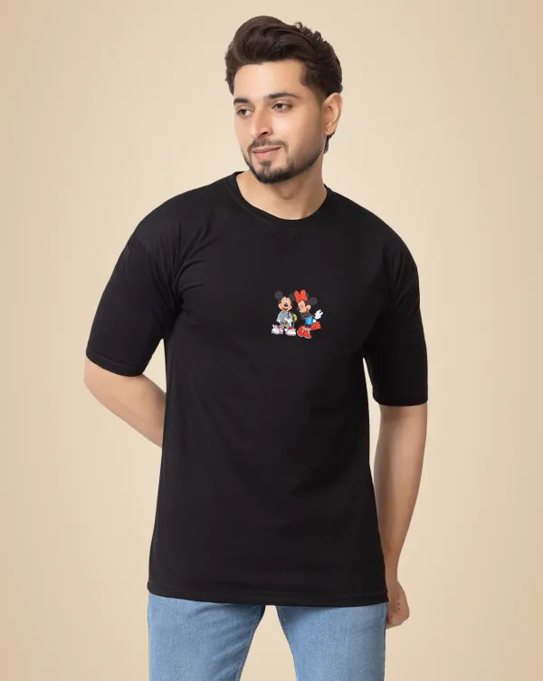 Black_Polycotton_Printed_Round_Neck_T-Shirt_For_Men