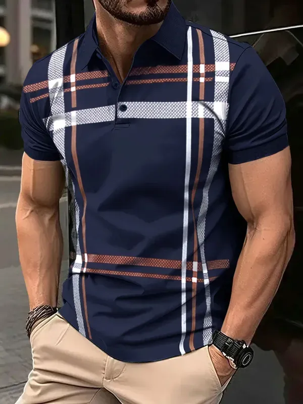 Blue_Cotton_Checkered_Polo_T-Shirt_For_Men