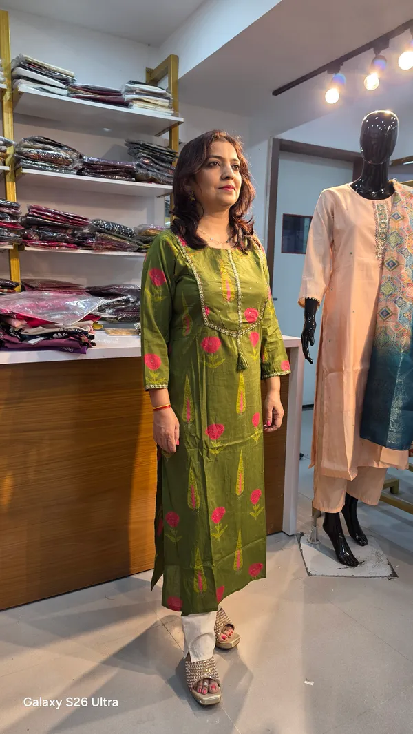 Kurti_13_Two_Piece_olive_green