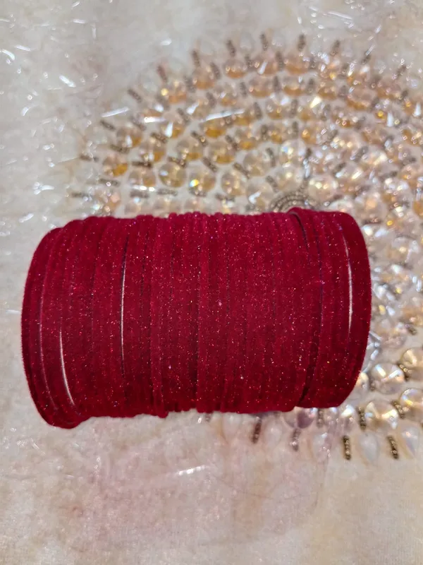 Velvet_Bangles_Jewellery_maroon