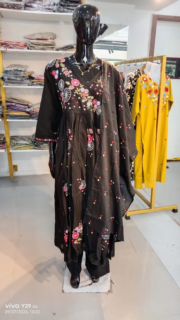 Kurti_Paint_Set_Kurti_Pant_Sets_black