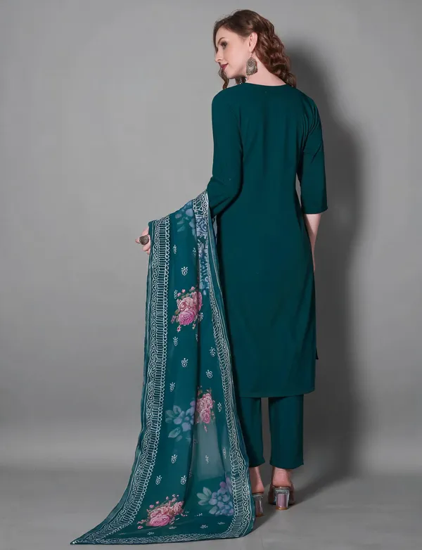Teal_Cotton_Straight_Printed_Kurta_Set_For_Women