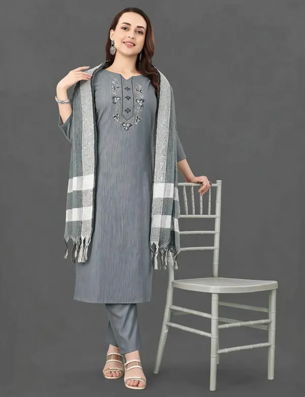 Grey_Cotton_Embroidered_Kurta_Set_For_Women
