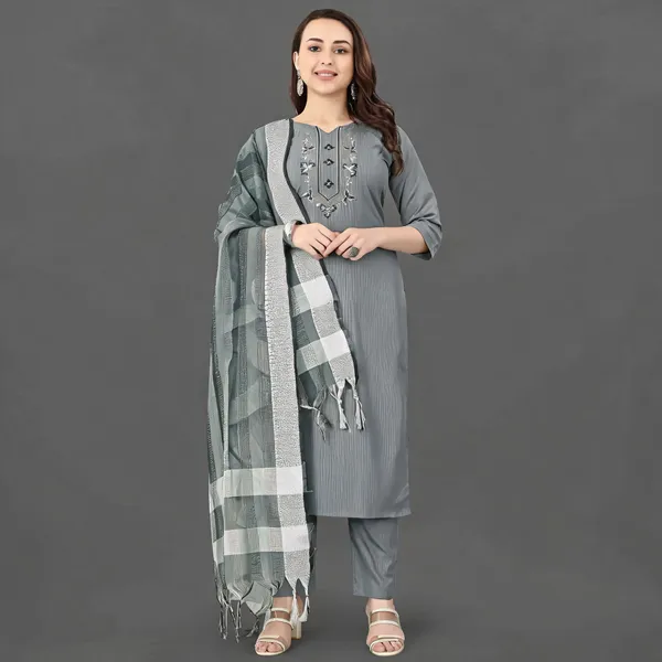 Grey_Cotton_Embroidered_Kurta_Set_For_Women