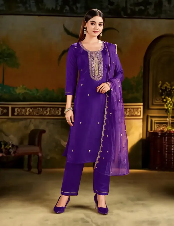 Purple_Cotton_Straight_Embroidered_Kurta_Set_For_Women