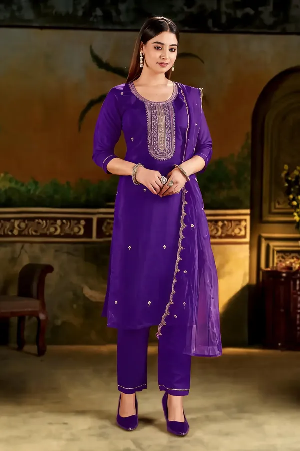 Purple_Cotton_Straight_Embroidered_Kurta_Set_For_Women