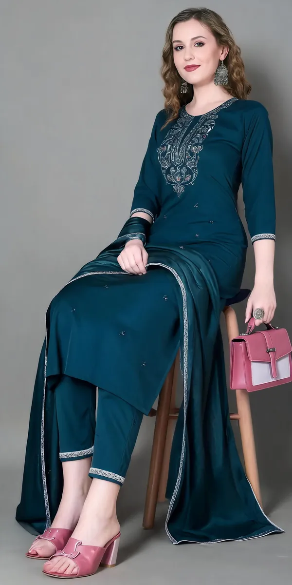 Blue_Cotton_Straight_Embroidered_Kurta_Set_For_Women