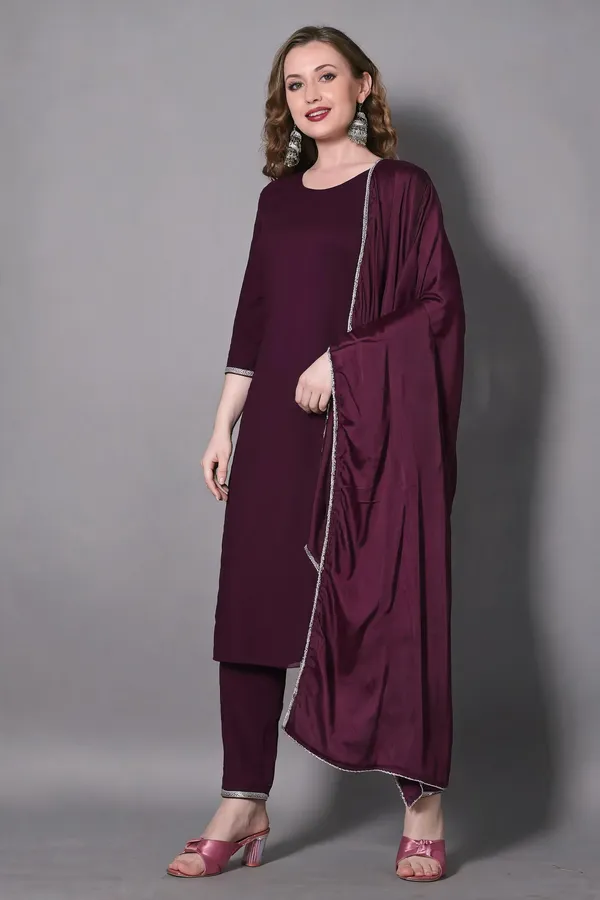 Maroon_Cotton_Straight_Kurta_Set_With_Dupatta_For_Women