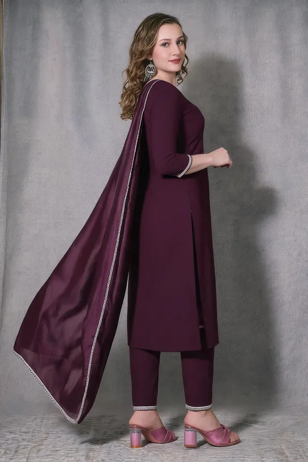 Maroon_Cotton_Straight_Kurta_Set_With_Dupatta_For_Women