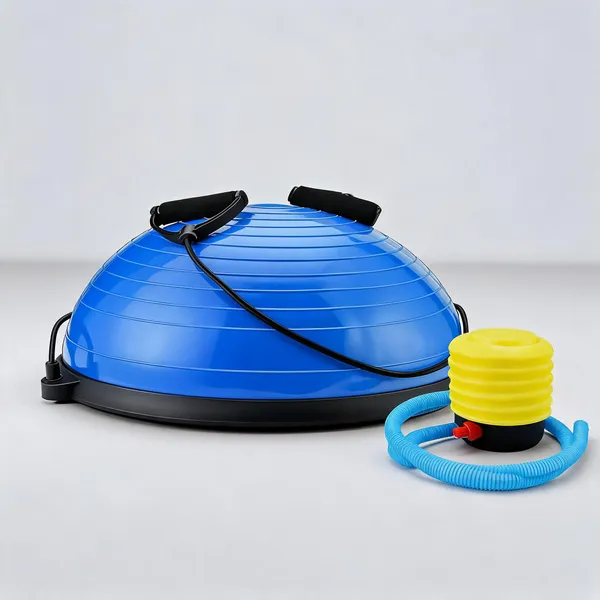 Blue_Inflatable_Half_Balance_Trainer_With_Resistance_Bands