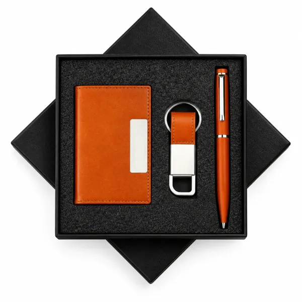 Premium_Orange_Notebook,_Pen_&_Keychain_Gift_Set_-_Executive_Corporate_Gift_Box