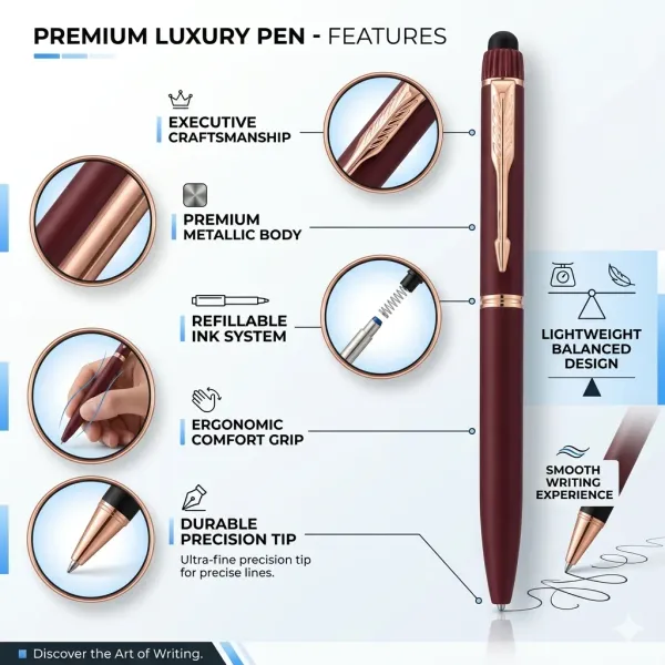 Premium_Burgundy_Executive_Ball_Pen_with_Rose_Gold_Accents_P2555