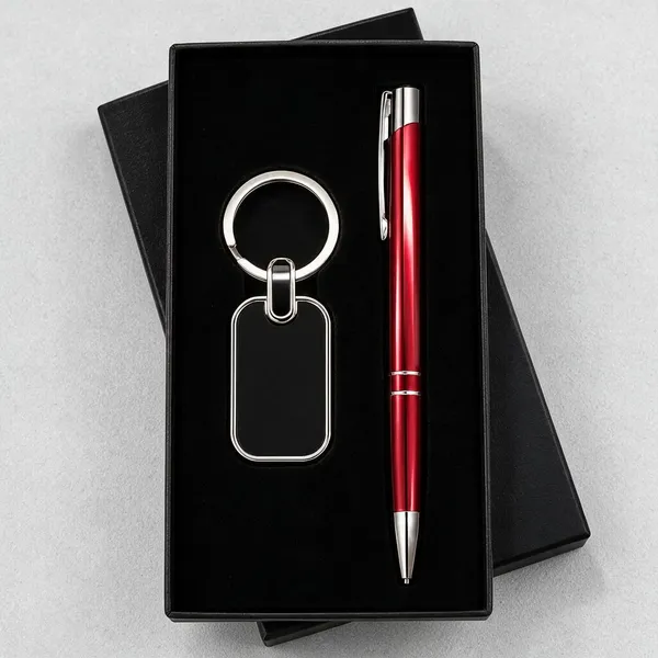 Premium_Red_Pen_And_Keychain_Gift_Set_Elegant_Corporate_Gift_Set_with_Luxury_Presentation_Box