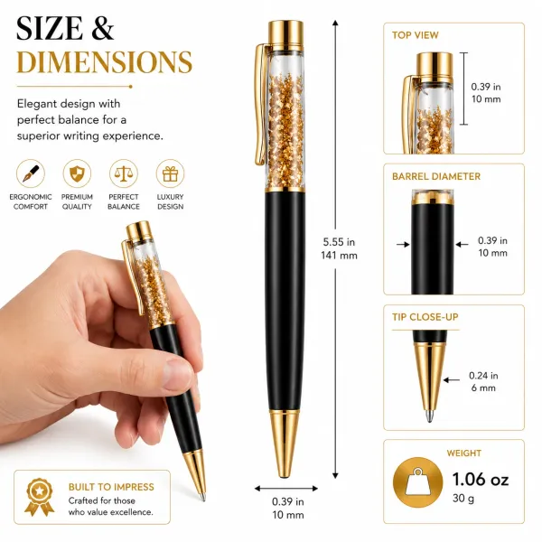 Luxury_Crystal_Ball_Pen_with_Gold_Flake_Design_P3653