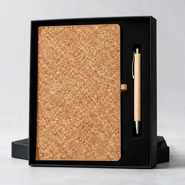 Premium_Cork_Notebook_And_Wooden_Pen_Gift_Set_Eco_Friendly_Corporate_Gift_Box