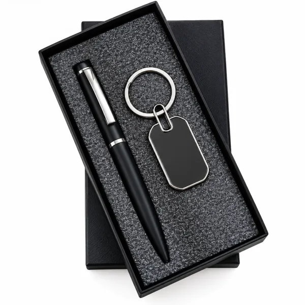 Premium_Black_Pen_&_Keychain_Gift_Set_-_Elegant_Executive_Corporate_Gift_Box