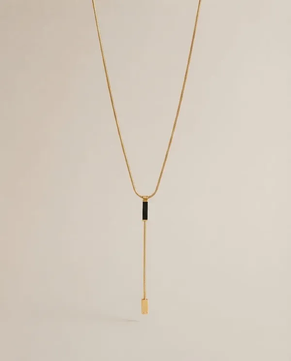 Gold_And_Black_Stainless_Steel_Bar_Drop_Pendant_Necklace_For_Women