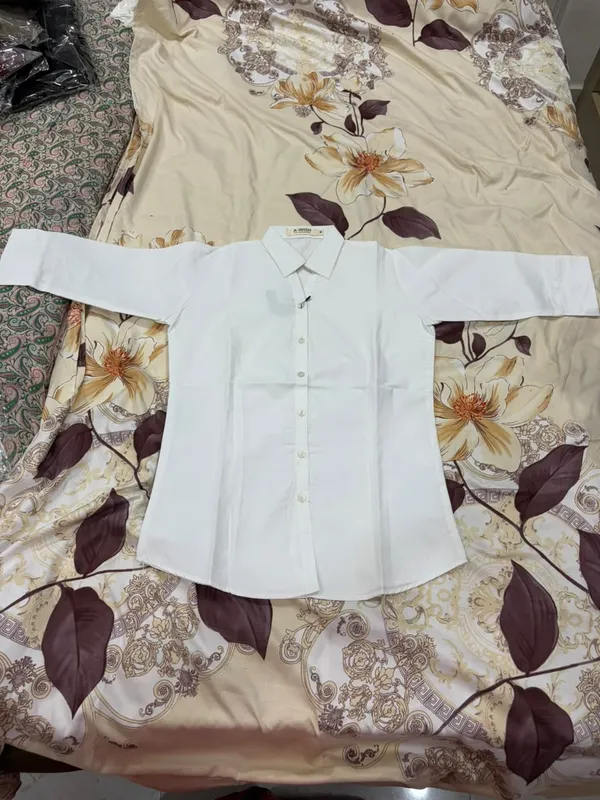 White_Cotton_Tailored_Long_Sleeve_Shirt_For_Women