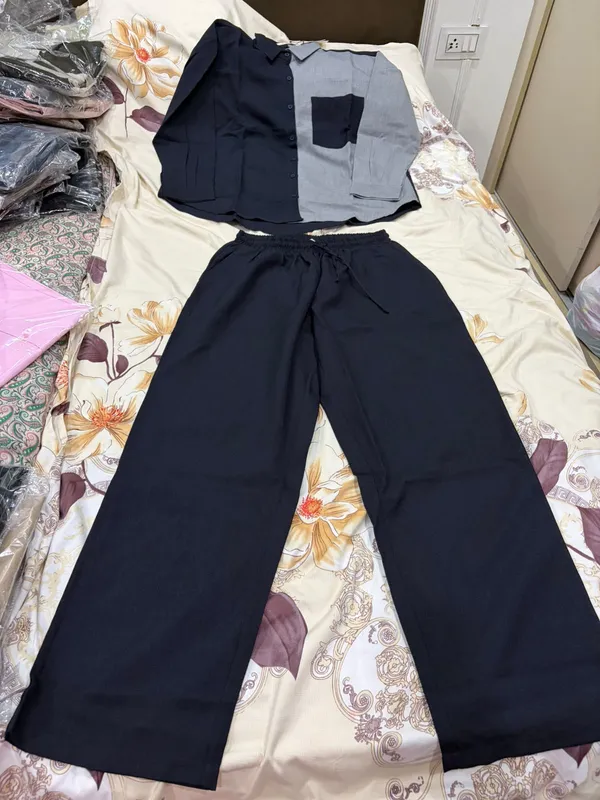 Navy_Blue_And_Grey_Linen_Wide_Leg_Shirt_Palazzo_Set_For_Women