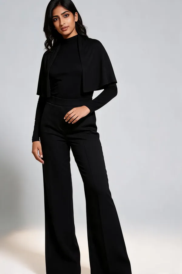 Black_Polyester_Wide_Leg_Trousers_For_Women
