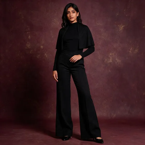 Black_Polyester_Wide_Leg_Trousers_For_Women