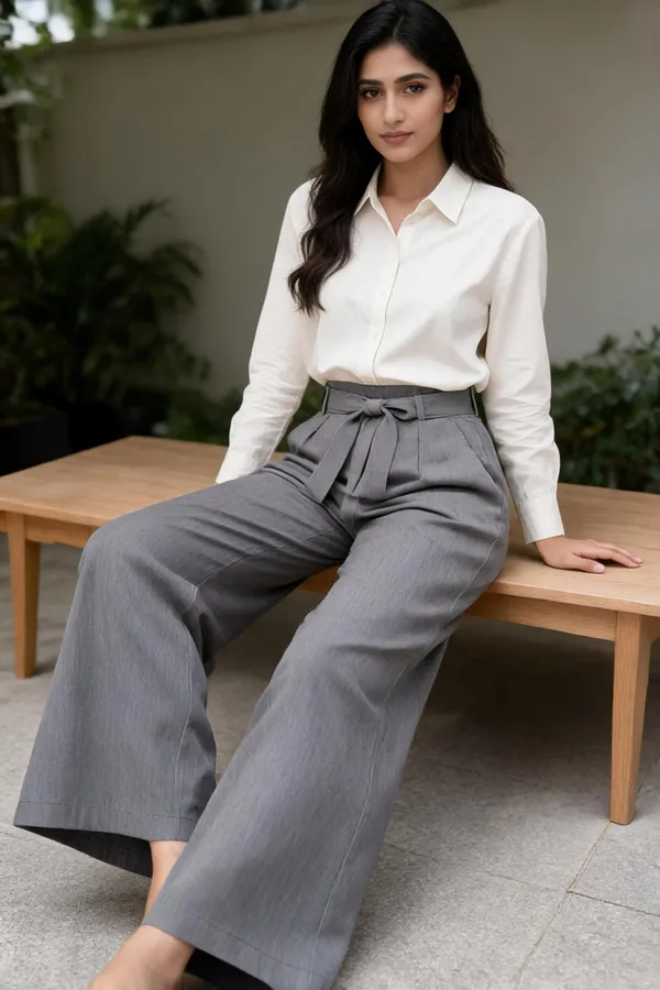 Grey_Denim_Wide_Leg_Belted_Trousers_For_Women
