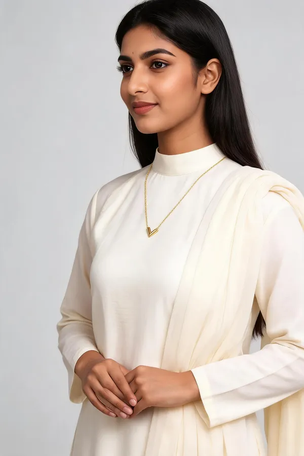 Gold_Stainless_Steel_V_Shape_Pendant_Necklace_For_Women