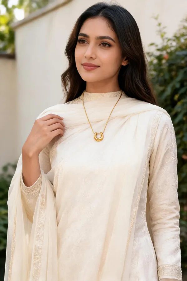 Gold_Stainless_Steel_U_Shape_Pendant_Necklace_For_Women